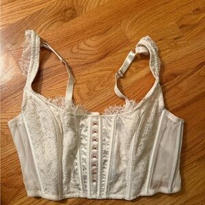 VS White Lace Bustier corset Top